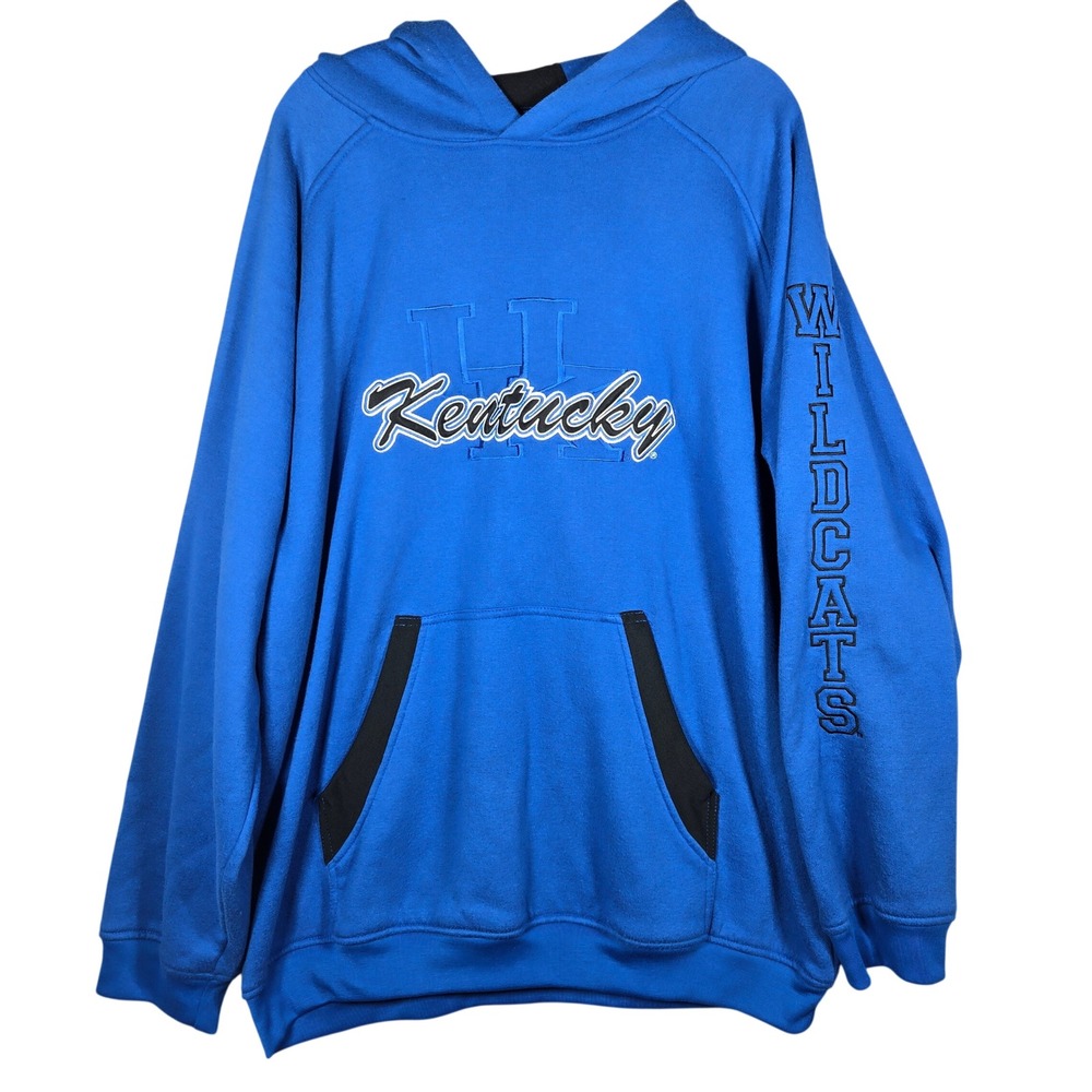 Starter Kentucky Wildcats Hoodie Mens 2XL Blue Pullover Sweatshirt NCAA